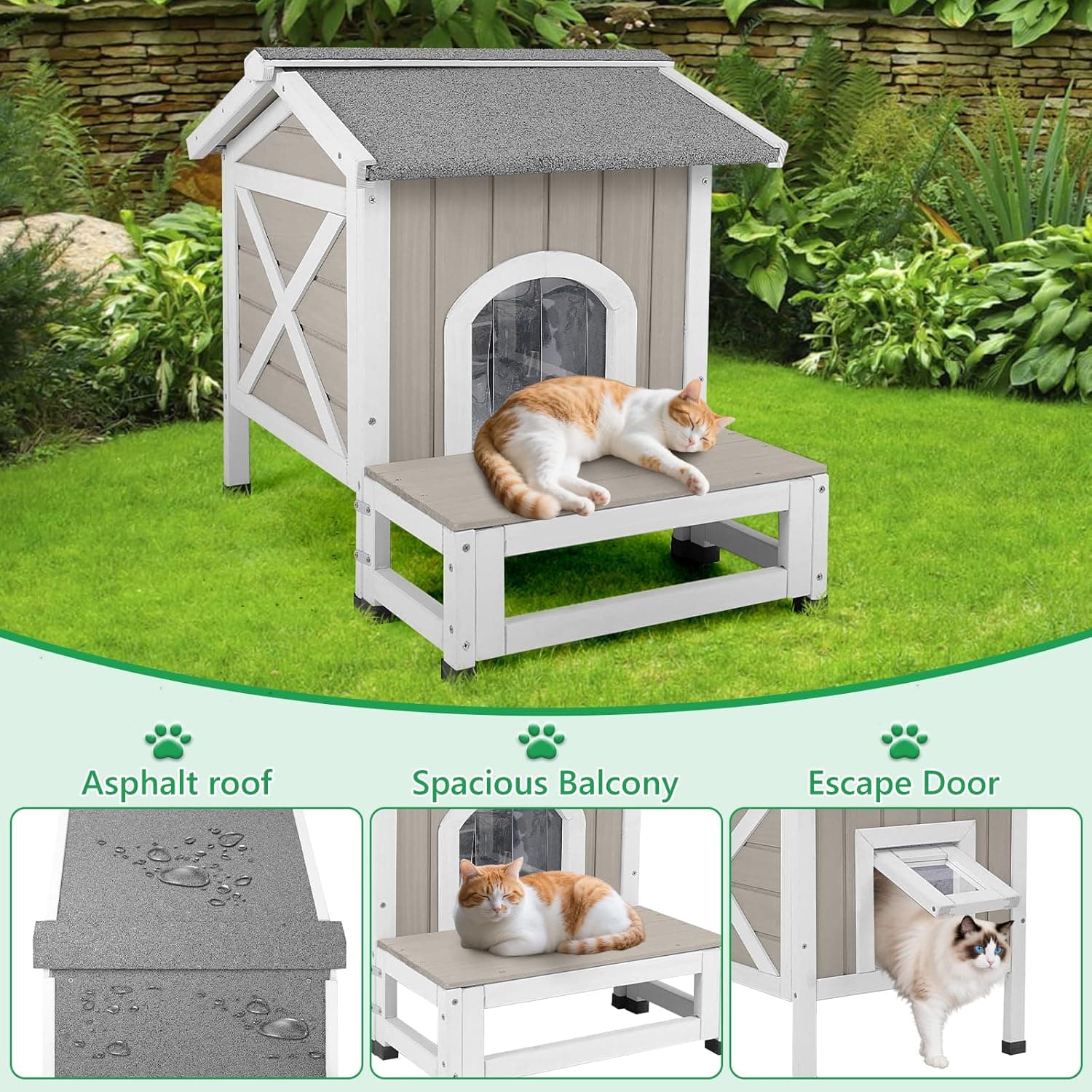 Keep Outdoor Cats Warm & Safe with This Weatherproof Cat House