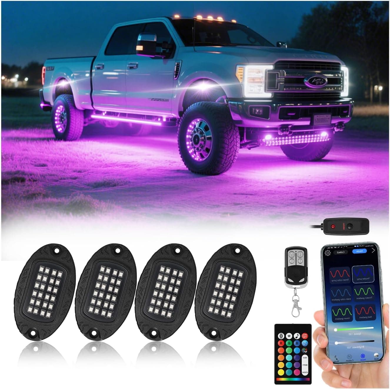 Upgrade Your Ride with These RGB LED Rock Lights